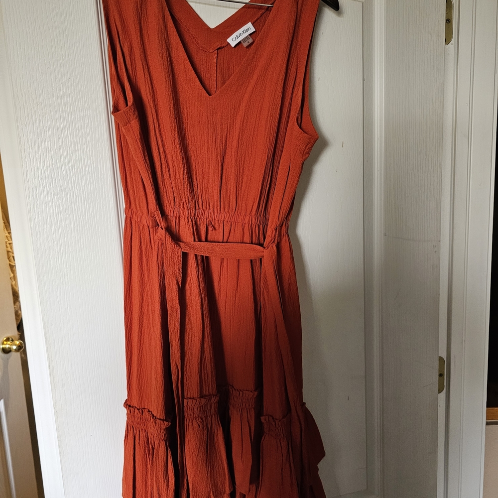 Calvin Klein Rust Midi Dress
